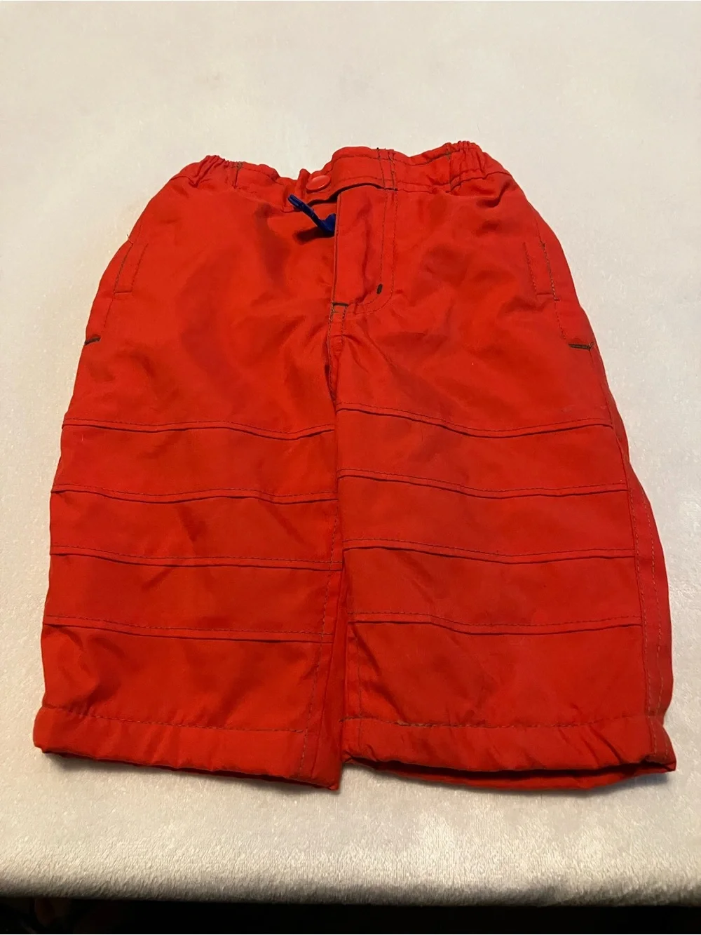 GAP Red Quilted Lined Pants with Elastic Waist